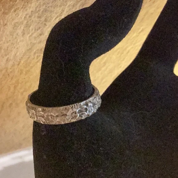 Peach moonstone sterling 3 ring set - Picture 2 of 4